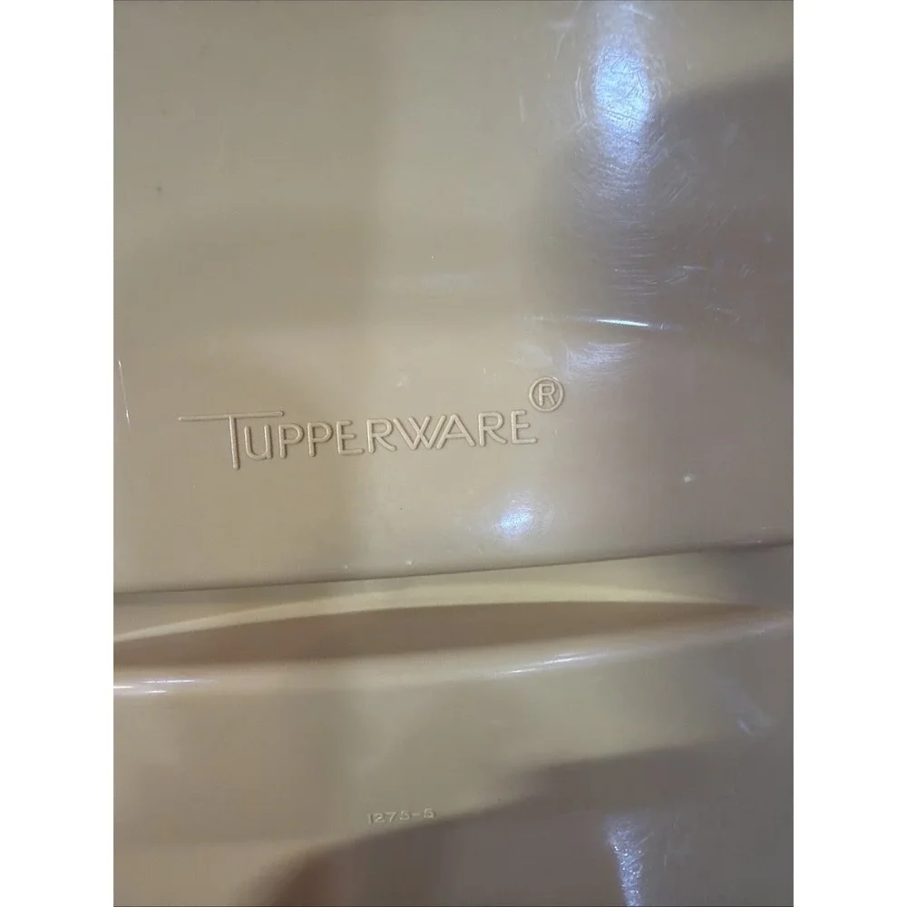 Vintage 1970's 2 Pc Tupperware Harvest Gold Microwave Steamer USA 1